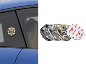 Emblem Car Badge Minimal Design Universal Fit